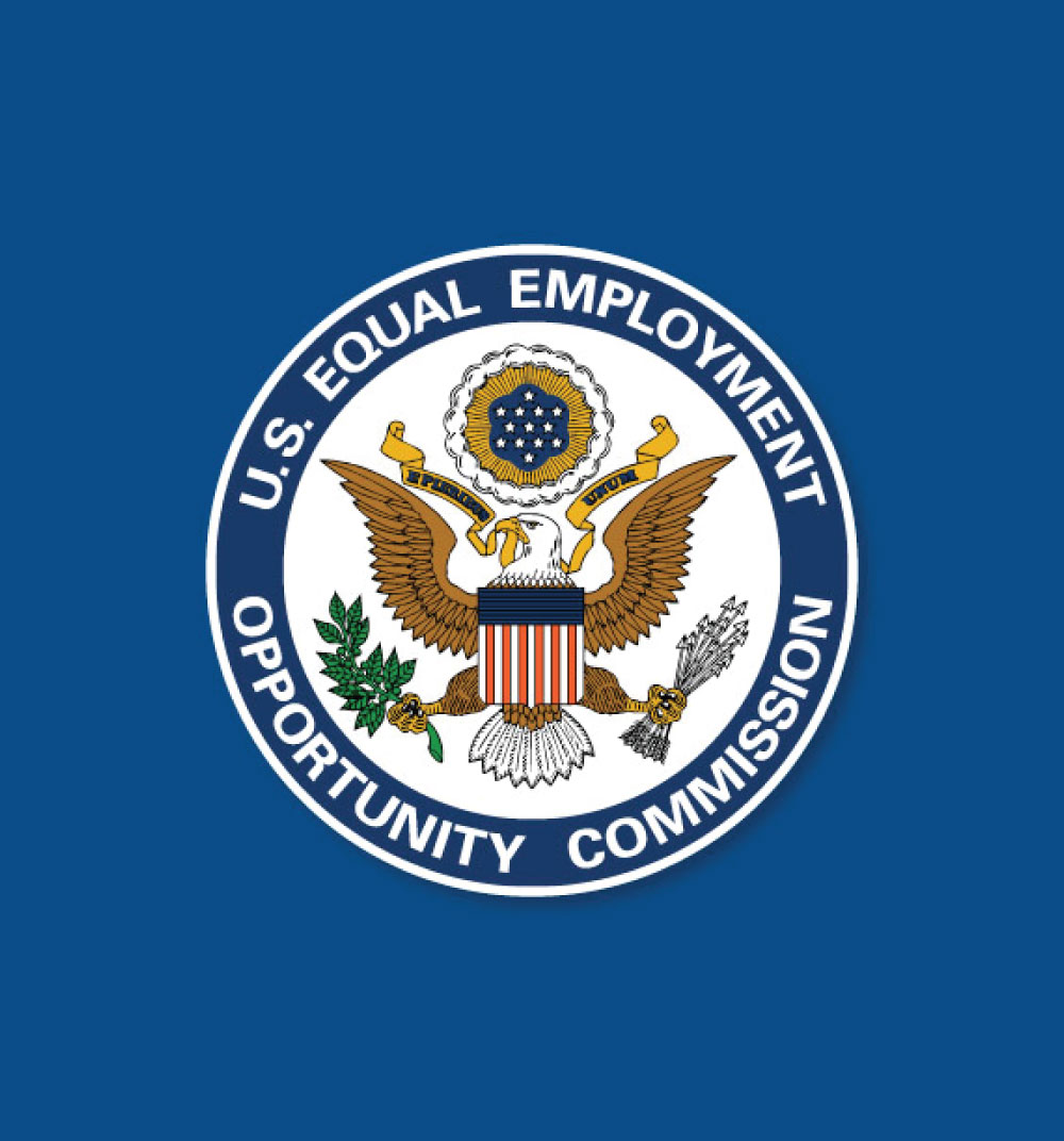 US Equal Employment Opportunity Commission logo featuring a stylized eagle and the agency's name in bold letters.